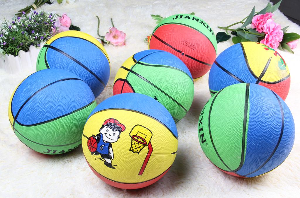 Factory Direct Sales No. 3 Rubber Basketball Cartoon Basketball Rubber Basketball Basketball Wholesale