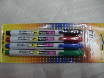 Highlighters, markers, whiteboard pens, CD