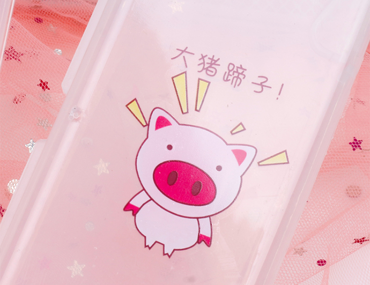 Korean Stationery Fashion Rabbit Shape Transparent Pp Pencil Box Simple Students' Supplies Stationery Box Pencil Box Storage Box