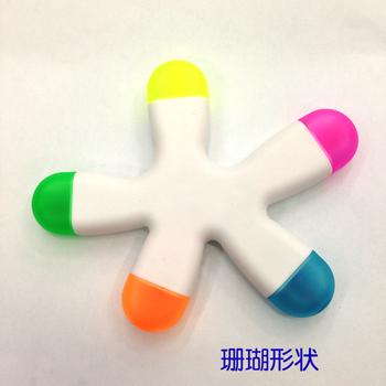 Other fluorescent pen pencil can be printed LOGO five star palm triangle