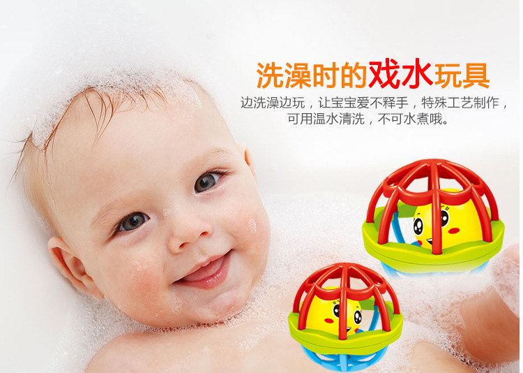 Baby Baby Teether Educational Soft Rubber Colorful Hand Grip Rolling Ball Fitness Ball Learning Climbing Intelligence Development Toys Cross-Border