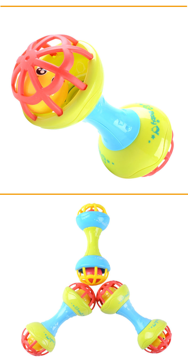 4317 Soft Rubber for Infants Fitness Ball Baby Soothing Rattle Catch Ball Toy Early Education Educational Dumbbell Wholesale