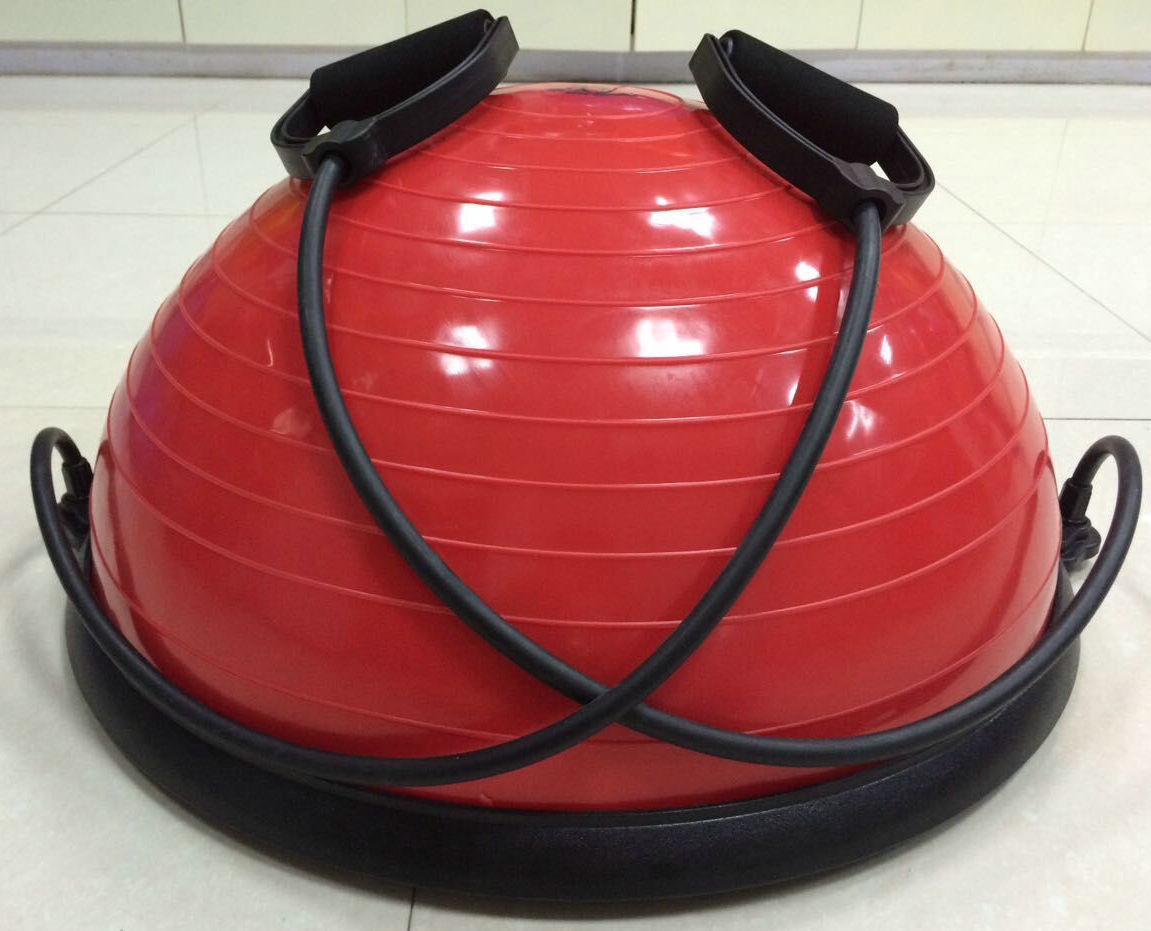 PVC Thickened Explosion-Proof Semicircle Yoga Fitness Ball Balance Half-Ball Yoga Instrument Bosu Ball Wave Speed Fitness Equipment Manufacturer