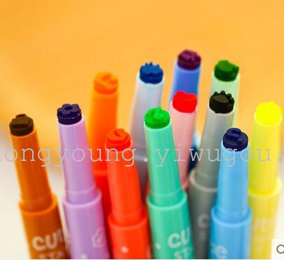 South Korea stationery lovely stamp highlighter jelly candy color mark pen creative color pencil