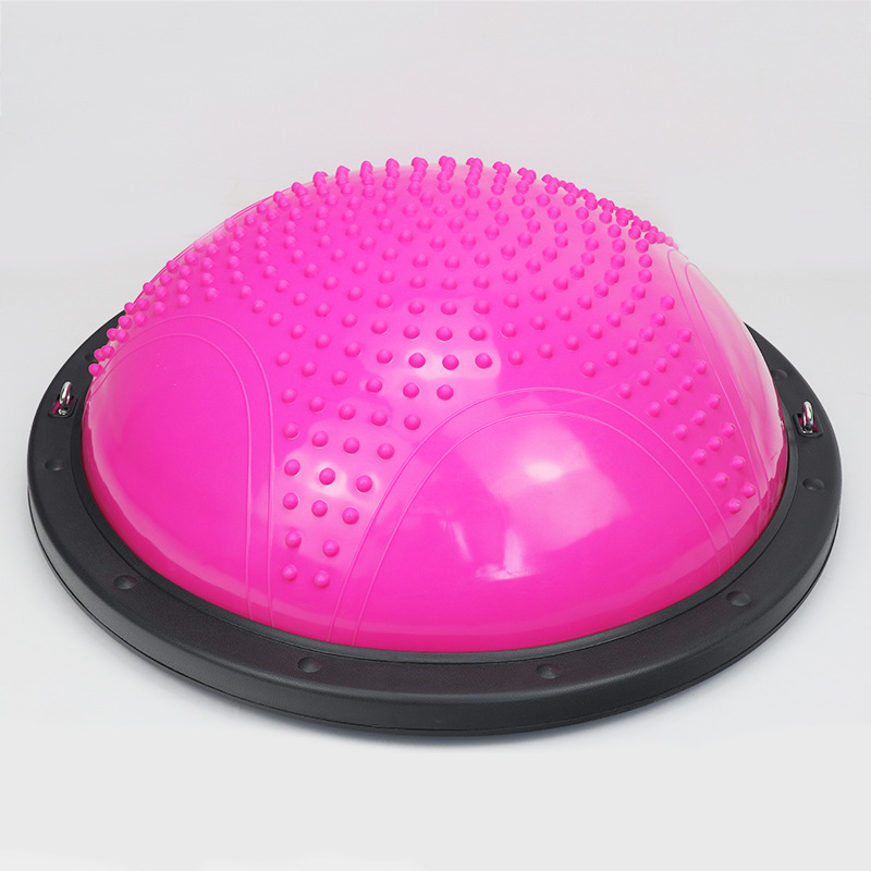Exclusive for Cross-Border 58cm Wave Velocity Ball Fitness Ball Balance Half-Ball Yoga Instrument Thickening Training Hemisphere Factory Customization