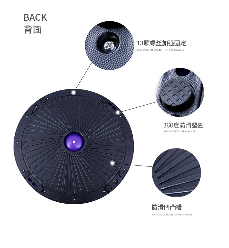 Exclusive for Cross-Border 58cm Wave Velocity Ball Fitness Ball Balance Half-Ball Yoga Instrument Thickening Training Hemisphere Factory Customization Exclusive for Cross-Border 58cm Wave Velocity Ball Fitness Ball Balance Half-Ball Yoga Instrument Thickening Training Hemisphere Factory Customization