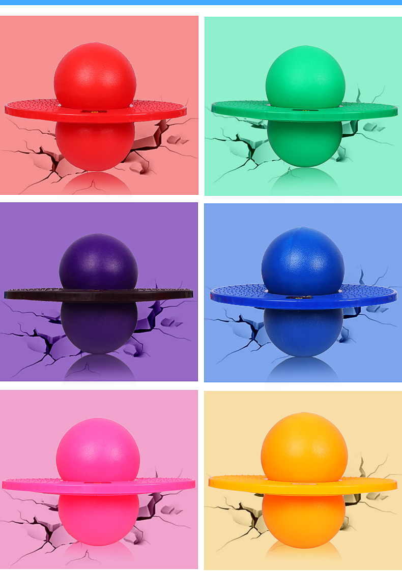Adult Jumping Ball Explosion-Proof Bouncing Ball Bouncing Ball Fitness Ball Child Sense Sport Ball Jump Board Active Dance Bar