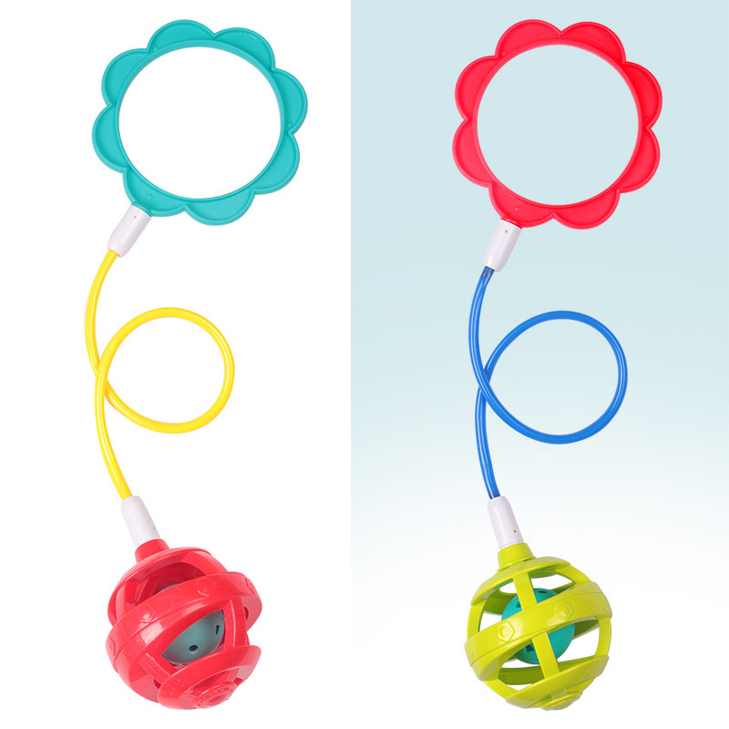 Aojie Light Jumping Ball Children Adult Rotating Slip-on Jump Loop Fitness Ball Single Leg Swing Ball Elastic Ball