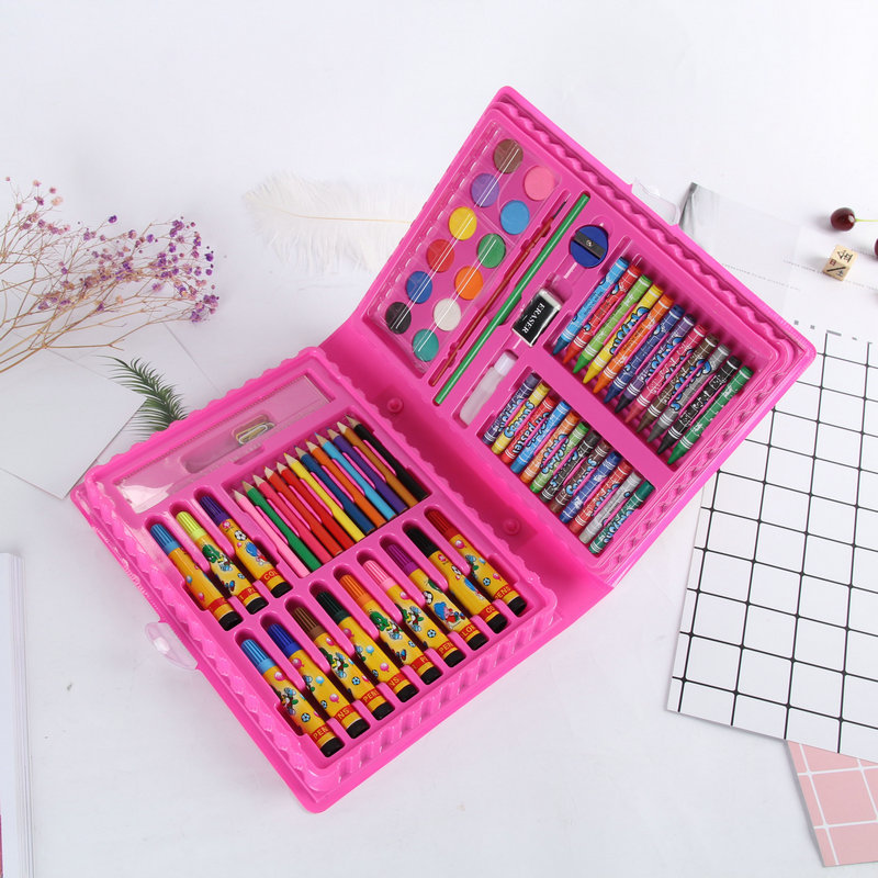68-piece children&#039;s painting set students pencil box art learning watercolor pen stationery set