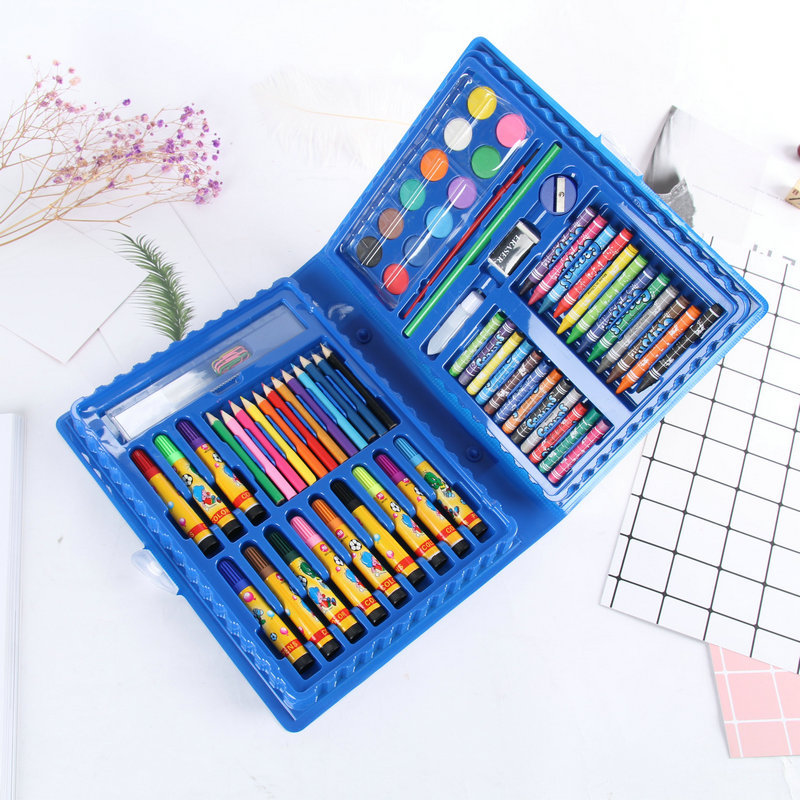 68-piece children&#039;s painting set students pencil box art learning watercolor pen stationery set