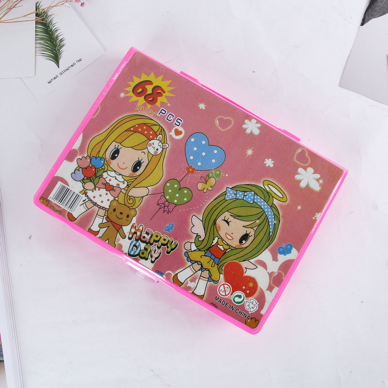 68-piece children&#039;s painting set students pencil box art learning watercolor pen stationery set