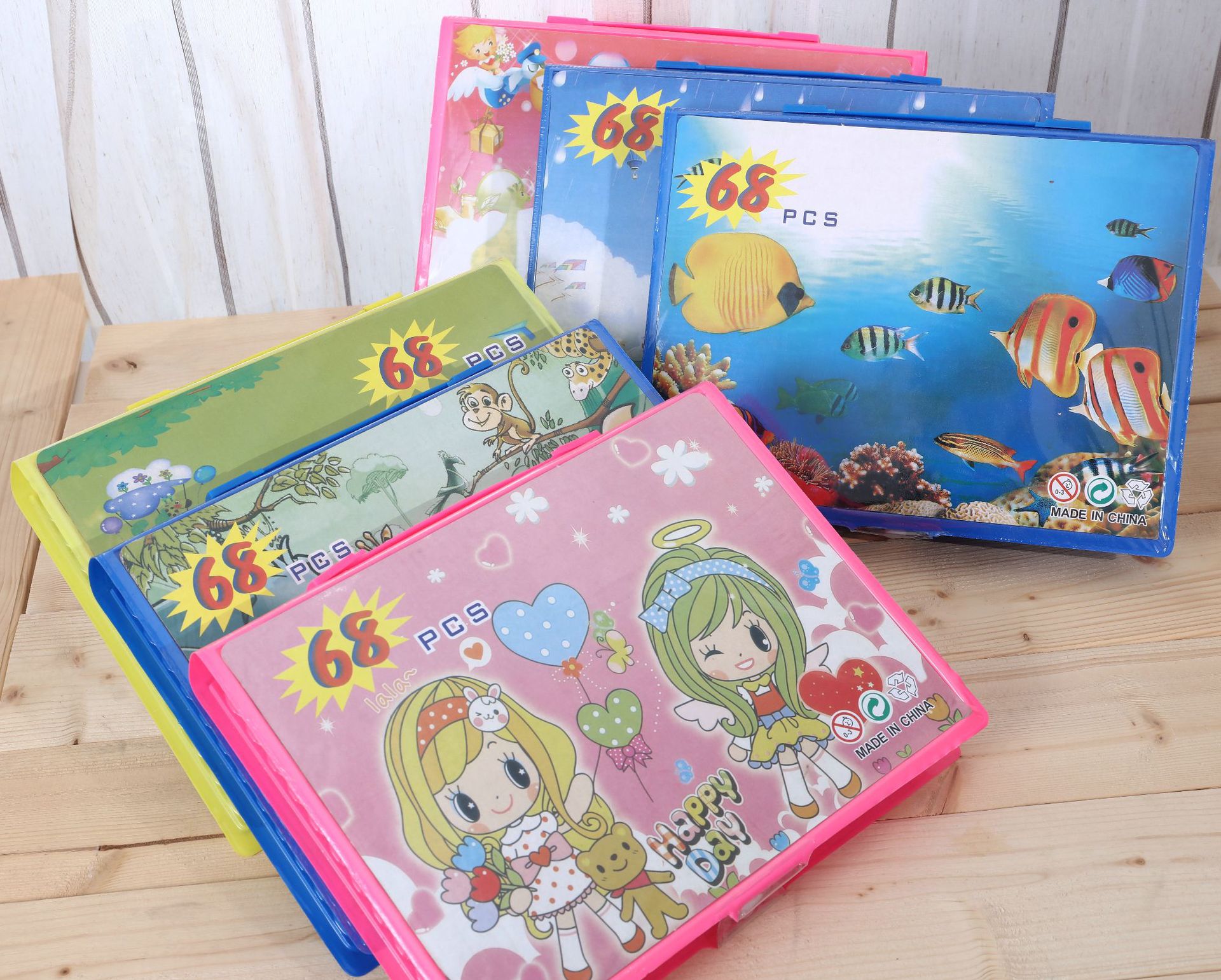 68-piece children's painting set students pencil box art learning watercolor pen stationery set