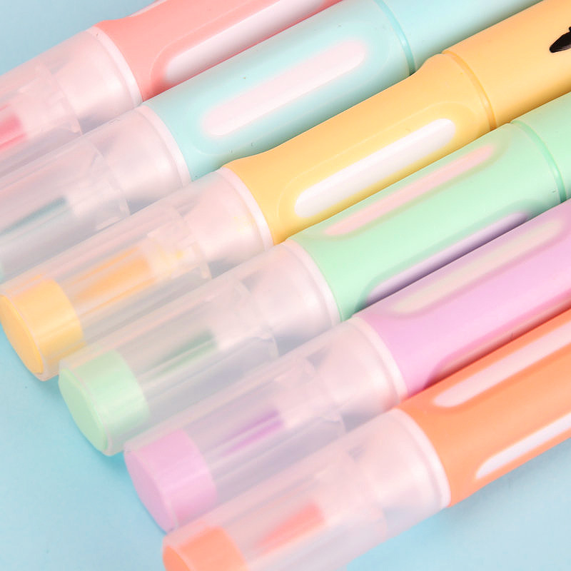 6 Colors Watercolor Soft Head Fluorescent Pen Color Pencil Soft Pointed Head Marker Marking Pen Bolun Bolun