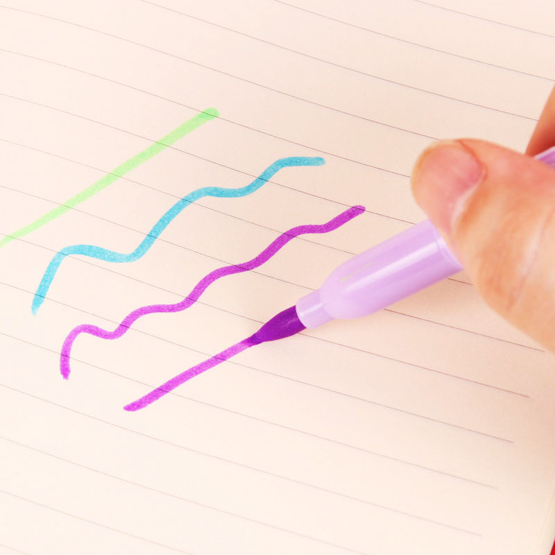 6 Colors Watercolor Soft Head Fluorescent Pen Color Pencil Soft Pointed Head Marker Marking Pen Bolun Bolun