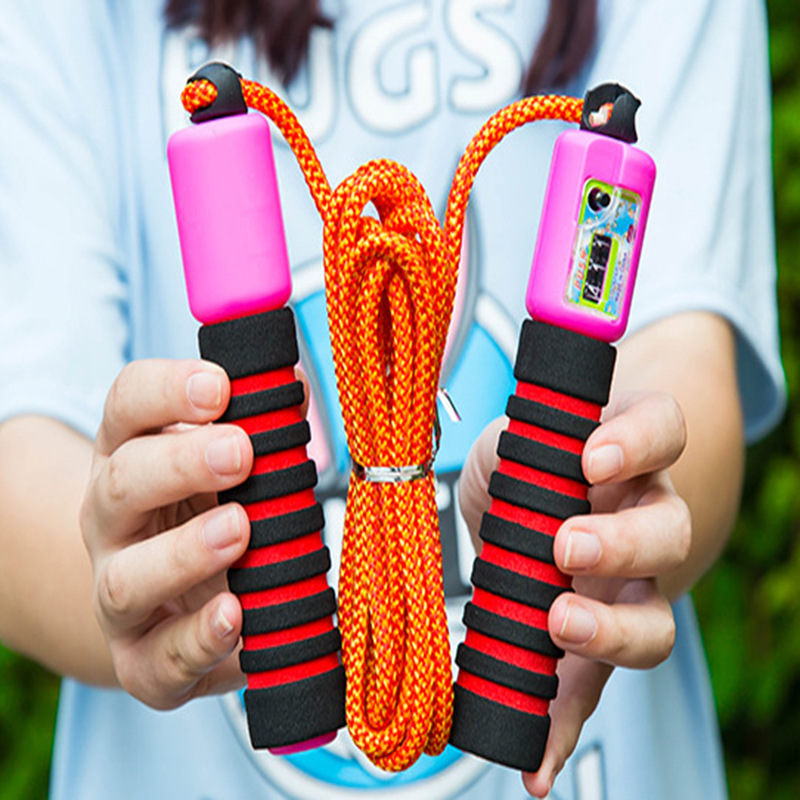 Factory Direct Sales Sponge Skipping Rope with Counter Adult Fitness Equipment Sports Special Student for High School Entrance Exam Jump Sample