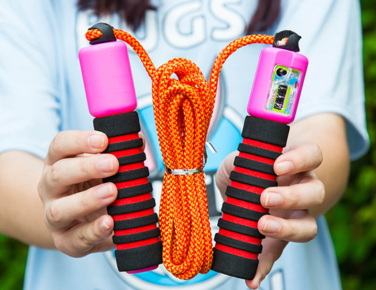 Factory Direct Sales Sponge Skipping Rope with Counter Adult Fitness Equipment Sports Special Student for High School Entrance Exam Jump Sample
