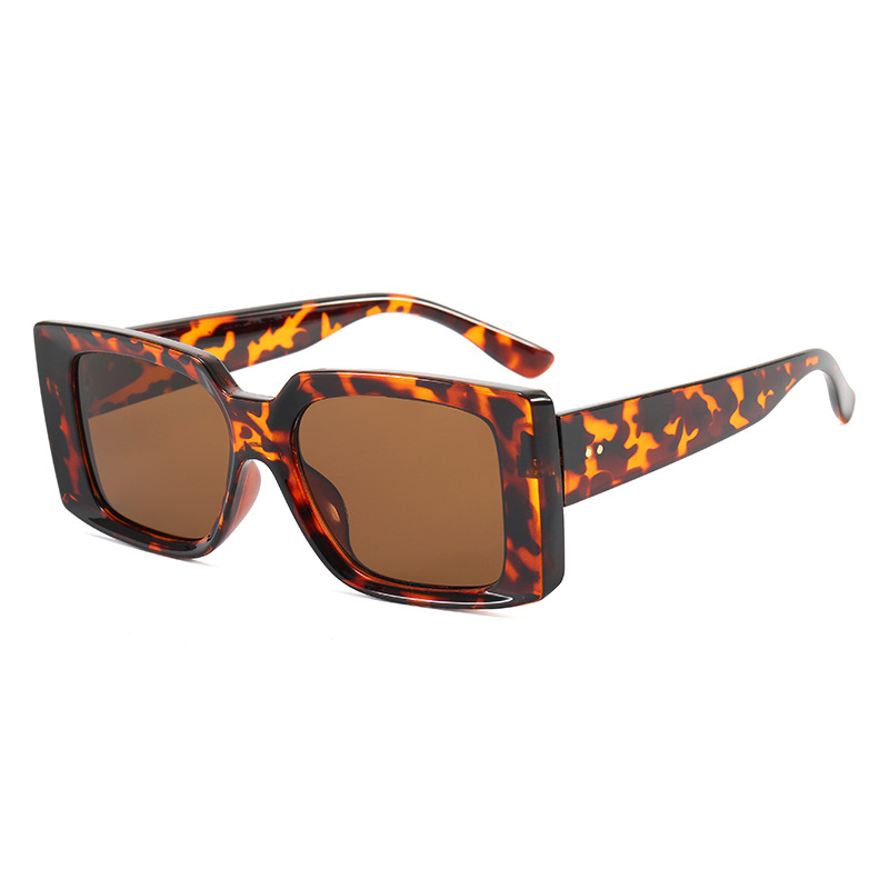 2021 Cross-Border Unisex Box Sunglasses Ins Fashionable Sunglasses Full-Frame UV-Proof Sunglasses