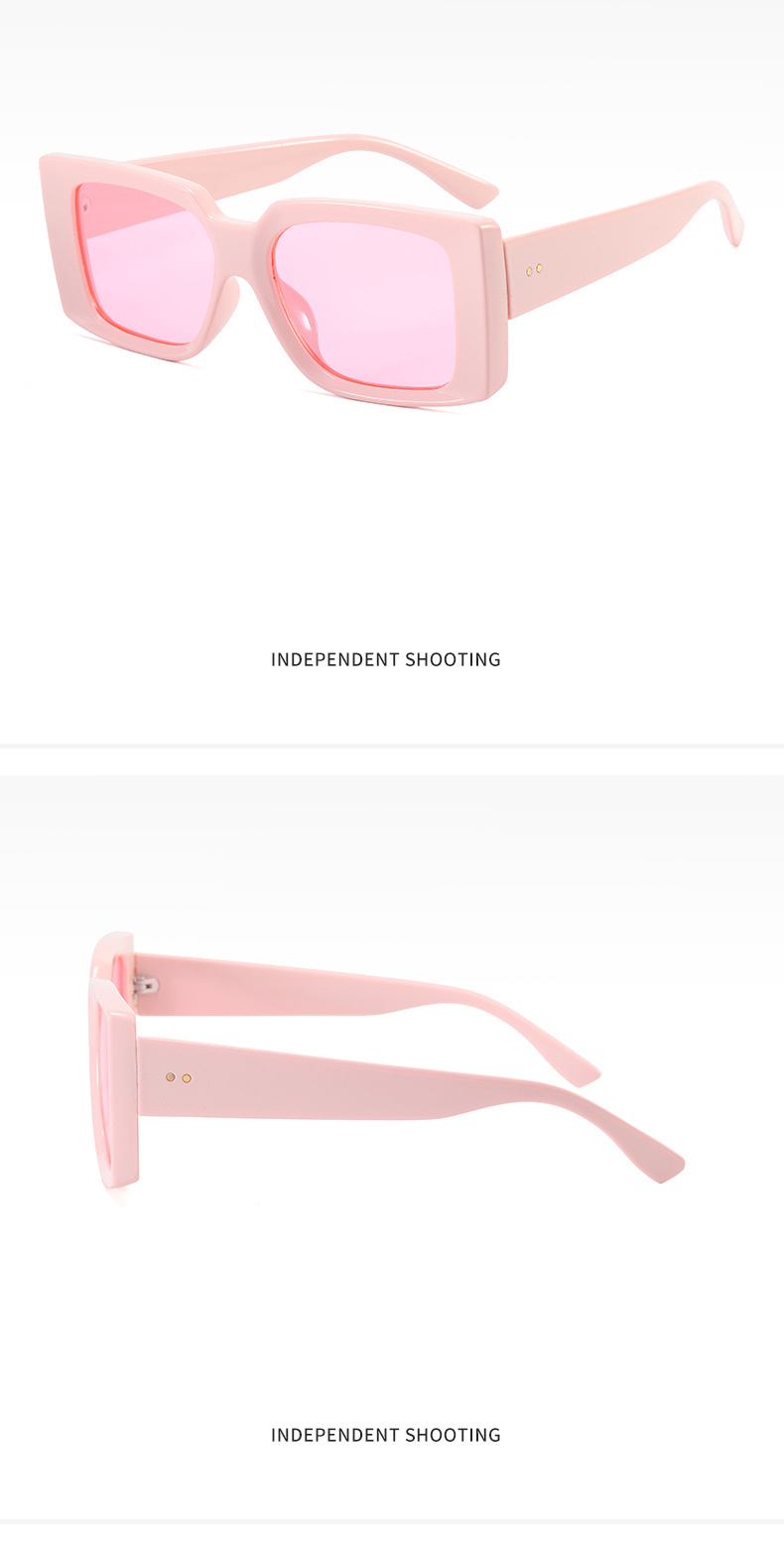 2021 Cross-Border Unisex Box Sunglasses Ins Fashionable Sunglasses Full-Frame UV-Proof Sunglasses