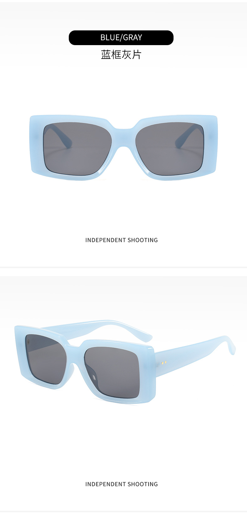 2021 Cross-Border Unisex Box Sunglasses Ins Fashionable Sunglasses Full-Frame UV-Proof Sunglasses