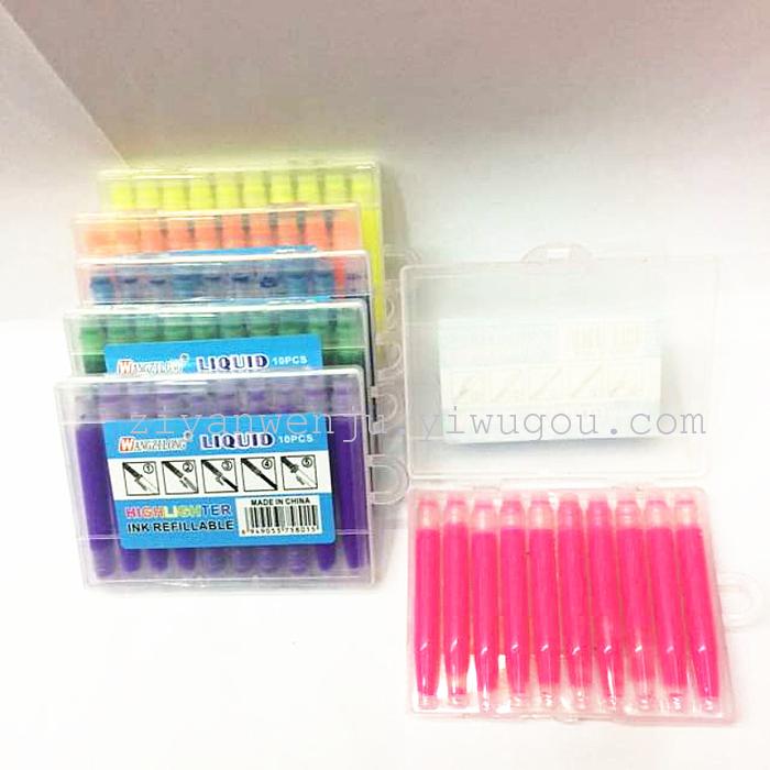 Special liquid type fluorescent pen ink for the core liner fluorescent ink Special liquid type fluorescent pen ink for the core liner fluorescent ink