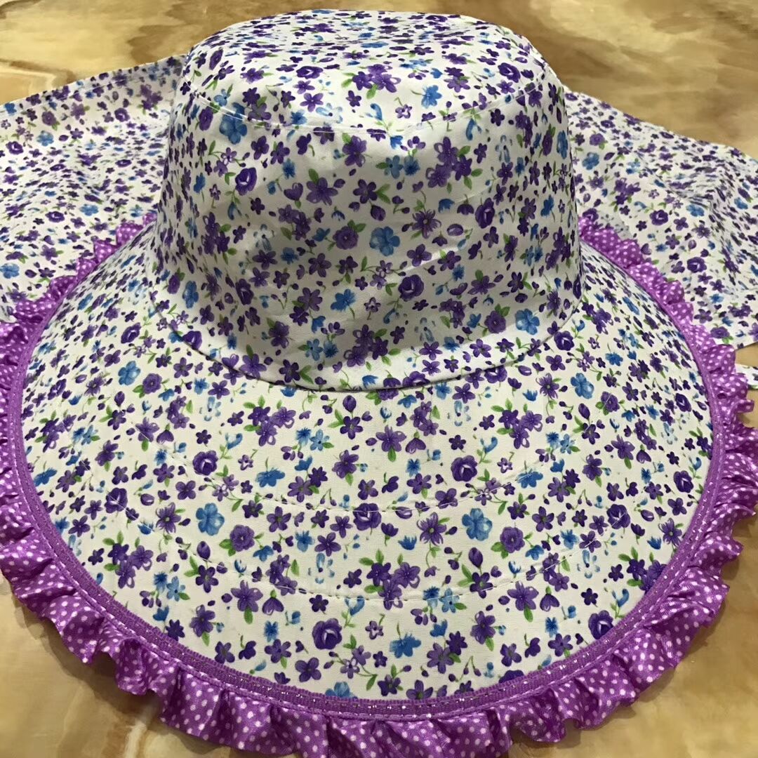 Women's Sun-Proof Ethnic Huian Hat Summer UV-Proof Wide Brim Outdoor Picking Sun-Proof Sun Hat Farmers Picking Tea Women's Sun-Proof Ethnic Huian Hat Summer UV-Proof Wide Brim Outdoor Picking Sun-Proof Sun Hat Farmers Picking Tea