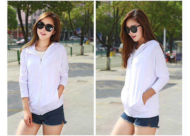 Summer Cold Milk Silk Sun Protection Clothing Solid Color Wind Shield Couple Sun-Protective Clothing Outdoor UV-Proof Coat Clothes