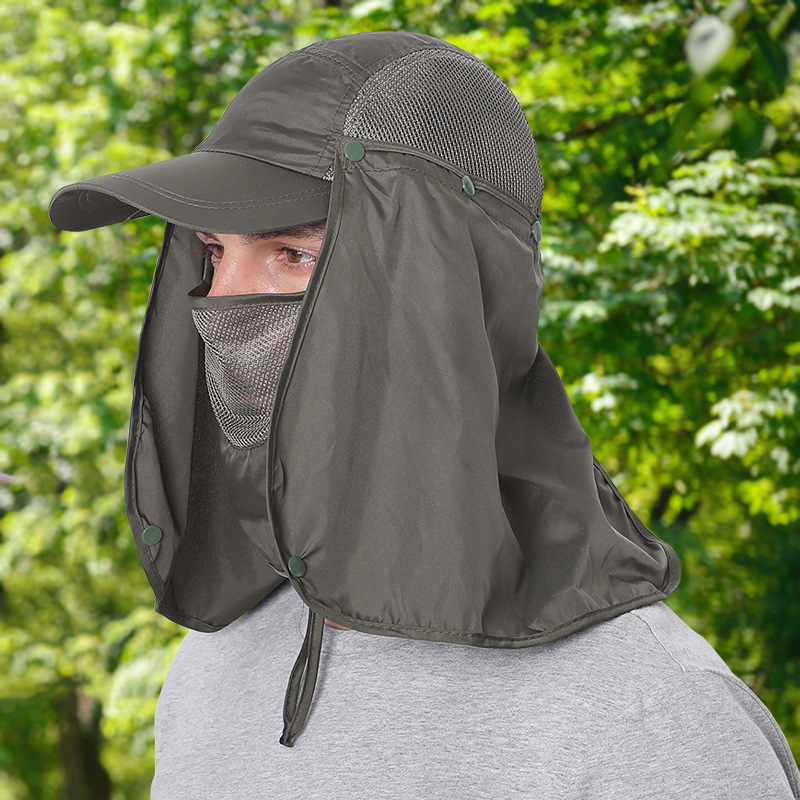 Hat Summer Outdoor UV-Proof Sun Hat Detachable Men and Women Quick-Drying Baseball Cap Sun Protection Mountaineering Fishing Hat