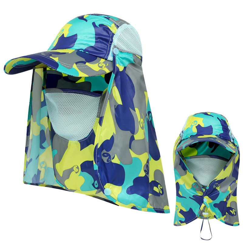 Hat Summer Outdoor UV-Proof Sun Hat Detachable Men and Women Quick-Drying Baseball Cap Sun Protection Mountaineering Fishing Hat