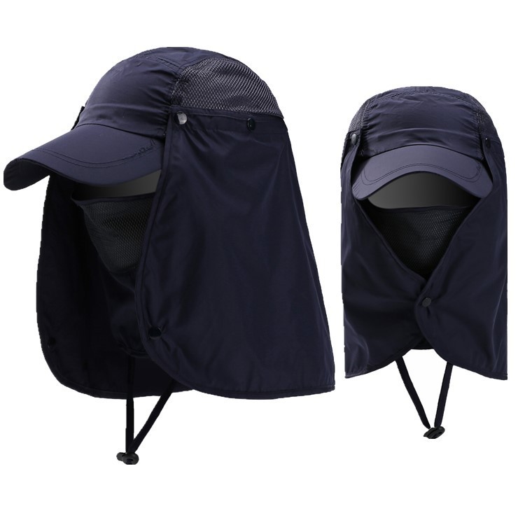 Hat Summer Outdoor UV-Proof Sun Hat Detachable Men and Women Quick-Drying Baseball Cap Sun Protection Mountaineering Fishing Hat