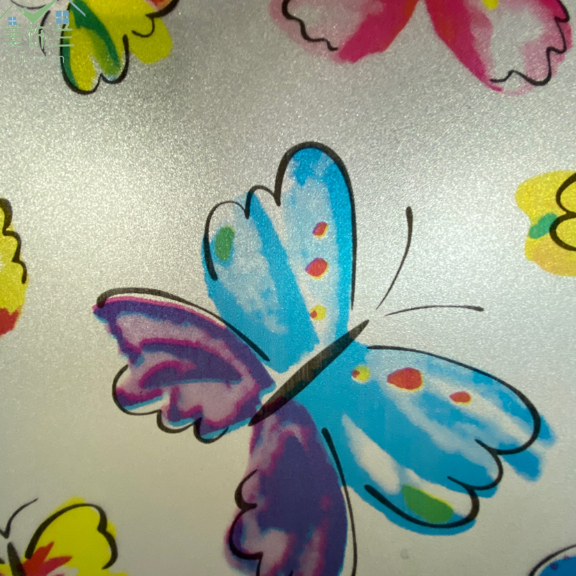 Printed Static Window Sticker Decoration Bathroom Glass Film Window Anti-Peeping Sun-Proof Transparent UV-Proof