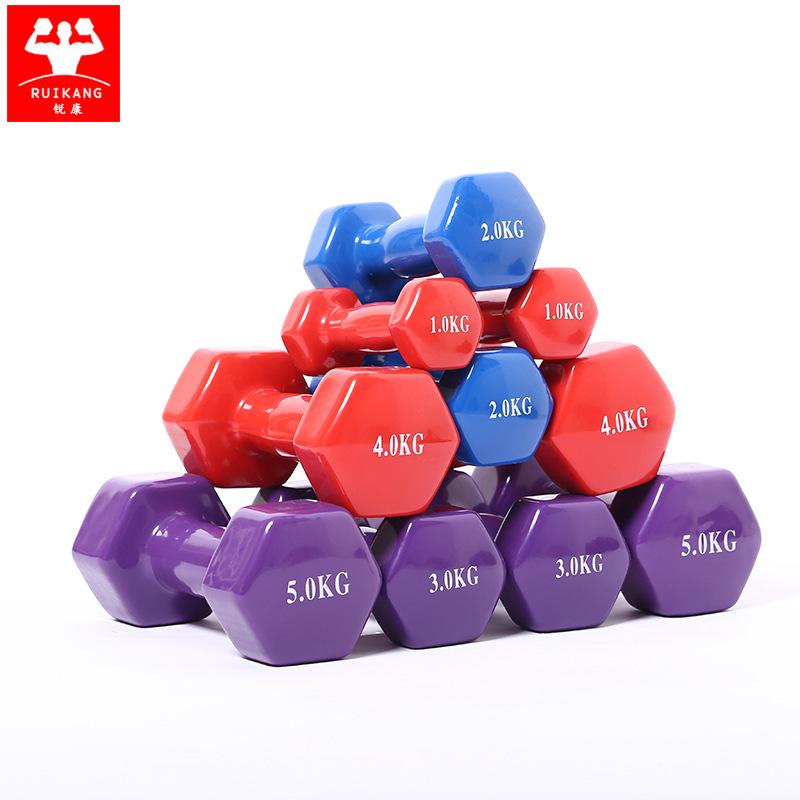 Manufacturers direct immersion dumbbell color dumbbell exercise dumbbell women&#039;s exercise dumbbell fitness equipment