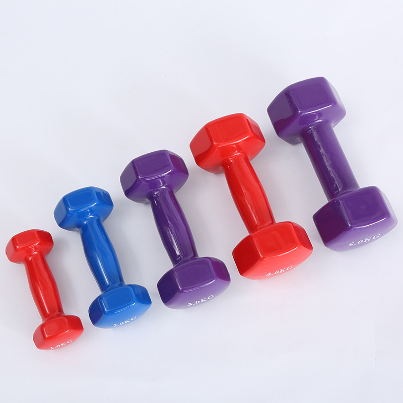 Manufacturers direct immersion dumbbell color dumbbell exercise dumbbell women&#039;s exercise dumbbell fitness equipment