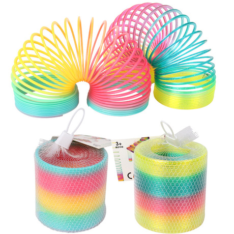 Cross border hot style hot sale 3C certification large rainbow ring elastic rainbow ring spring color ring jenga hula hoop