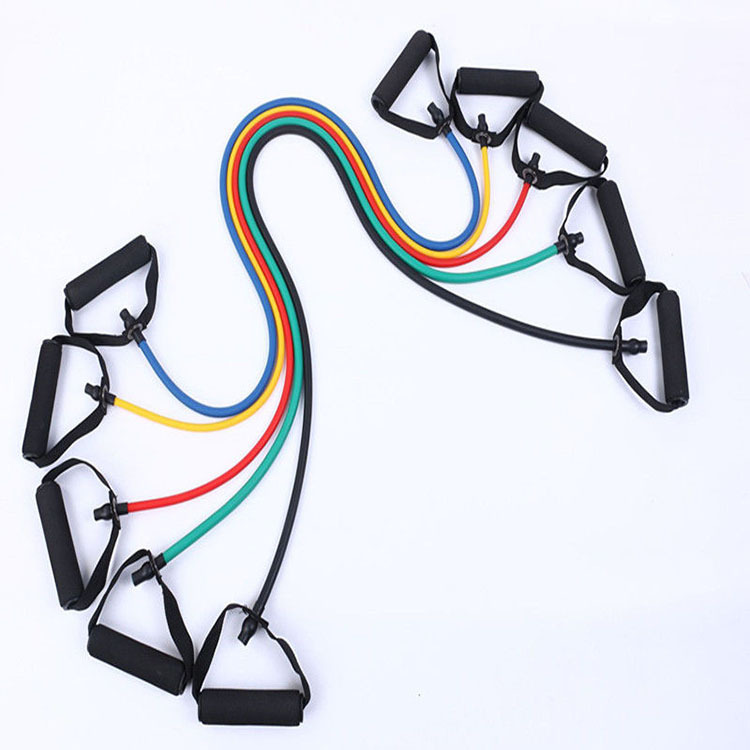 Five-Piece Set Linear Pull Rope Fitness Equipment Multi-Functional One-Word Tension Band Muscle Training Chest Expander