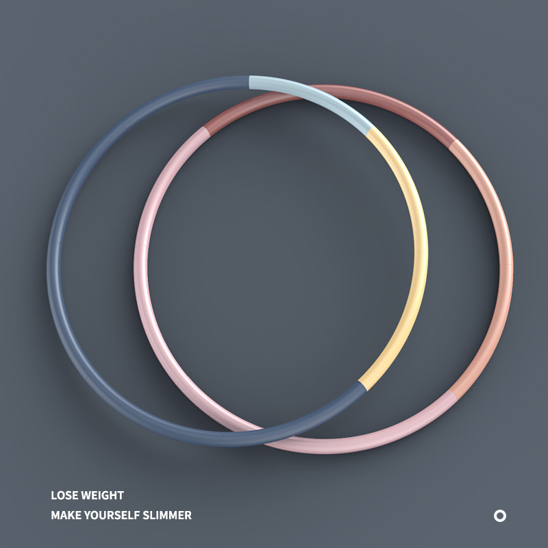 Removable 8-Section Hula Hoop Belly Contracting Waist Hula Hoop Stainless Steel Tube High Elastic Foam Household Adult Hula Hoop