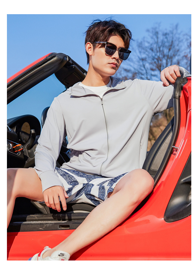 Summer Ice Silk Sun Protection Clothing Women's UV-Proof Thin Breathable Outdoor UPF50 + Sun-Proof Skin Windbreaker Men's Group Purchase Summer Ice Silk Sun Protection Clothing Women's UV-Proof Thin Breathable Outdoor UPF50 + Sun-Proof Skin Windbreaker Men's Group Purchase