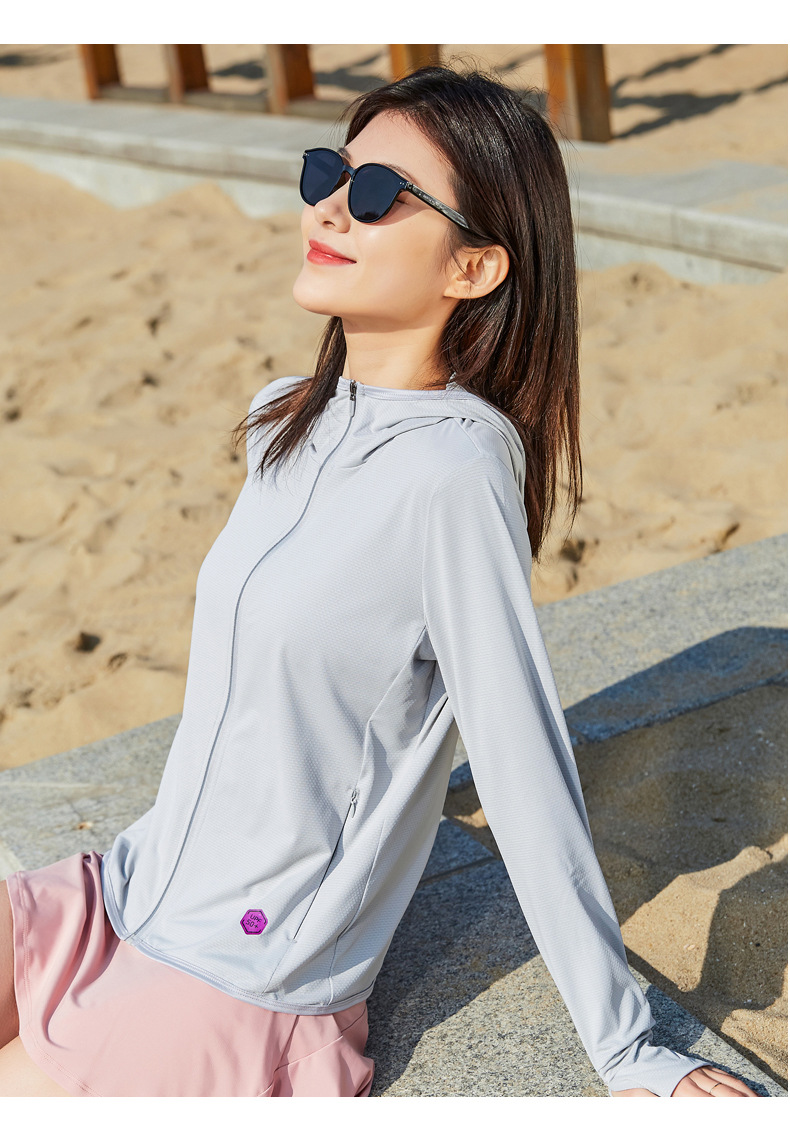 Summer Ice Silk Sun Protection Clothing Women's UV-Proof Thin Breathable Outdoor UPF50 + Sun-Proof Skin Windbreaker Men's Group Purchase Summer Ice Silk Sun Protection Clothing Women's UV-Proof Thin Breathable Outdoor UPF50 + Sun-Proof Skin Windbreaker Men's Group Purchase