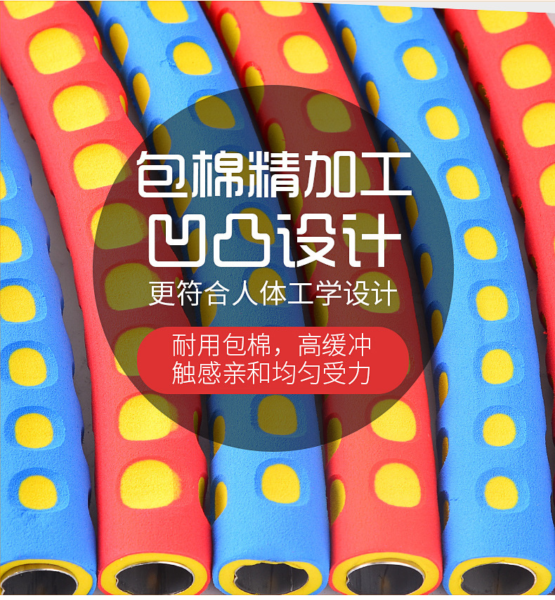 6-8 Stainless Steel Hula Hoop Detachable Thickened Sponge Increased Adult Female Body-Building Loop Foreign Trade Factory Wholesale
