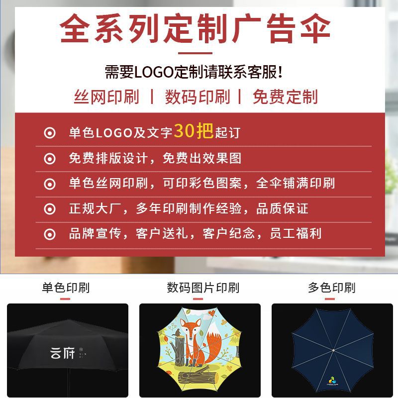 Full-Automatic Brown Bear Sun Protection UV-Proof Sunshade Men&#039;s and Women&#039;s Dual-Use Logo Printing Advertising Umbrella