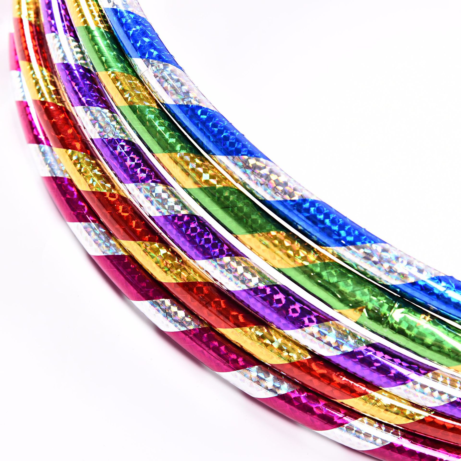 Factory Direct Sales 1.6 Tube Two-Color Laser Hula Hoop Children Hula Hoop Kindergarten Equipment Fitness Equipment Toys