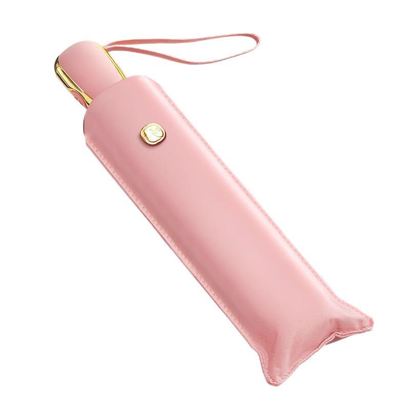 Olycat New Creative Flat Thin Design Three-Fold Ultra-Light Vinyl Sun-Proof UV-Resistant Rain Or Shine Dual-Use Umbrella