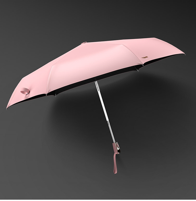 Olycat New Creative Flat Thin Design Three-Fold Ultra-Light Vinyl Sun-Proof UV-Resistant Rain Or Shine Dual-Use Umbrella Olycat New Creative Flat Thin Design Three-Fold Ultra-Light Vinyl Sun-Proof UV-Resistant Rain Or Shine Dual-Use Umbrella