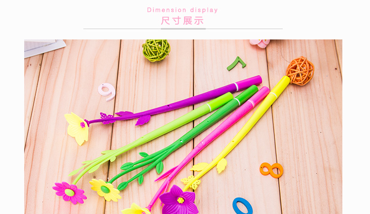 Korean Office Supplies Creative Gel Pen Cute Flower Pen Fresh Flower Black Gel Ink Pen Wholesale for Students Korean Office Supplies Creative Gel Pen Cute Flower Pen Fresh Flower Black Gel Ink Pen Wholesale for Students