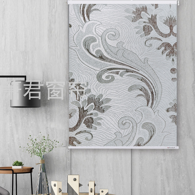 Louver Shutter Balcony Office Shading Sun-Proof Heat Insulation UV-Proof Pull Beads Adjustable Shutter Curtain