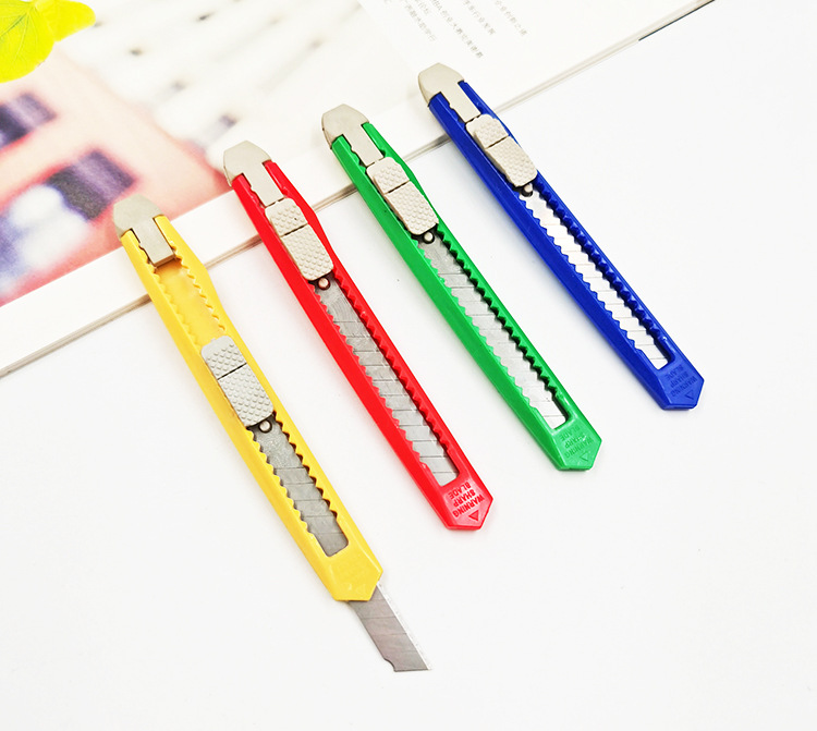Portable Compact Art Knife Metal Utility Knife Office Stationery Handmade Paper Cutter Candy Color Wallpaper Knife Stall