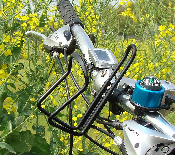 Bike Bicycle Handlebar Aluminum Alloy Water Bottle Holder Cages + Adapter Bike Bicycle Handlebar Aluminum Alloy Water Bottle Holder Cages + Adapter