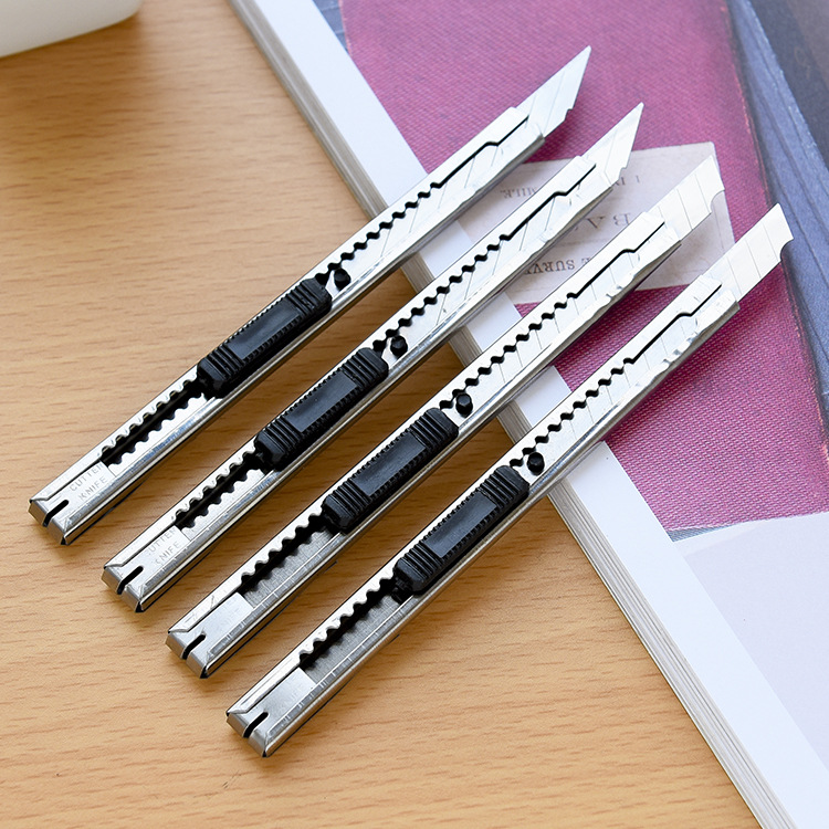Small Portable Art Knife Stainless Steel Utility Knife Metal Office Stationery Handmade Paper Cutter