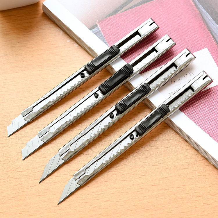 Small Portable Art Knife Stainless Steel Utility Knife Metal Office Stationery Handmade Paper Cutter