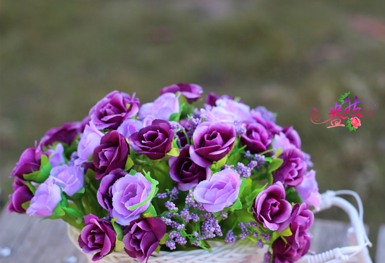 Artificial Flower Small Float Set Bicycle Woven Flower Basket Fake Flower Diamond Rose Wholesale Flower Ceiling Artificial Flower Small Float Set Bicycle Woven Flower Basket Fake Flower Diamond Rose Wholesale Flower Ceiling