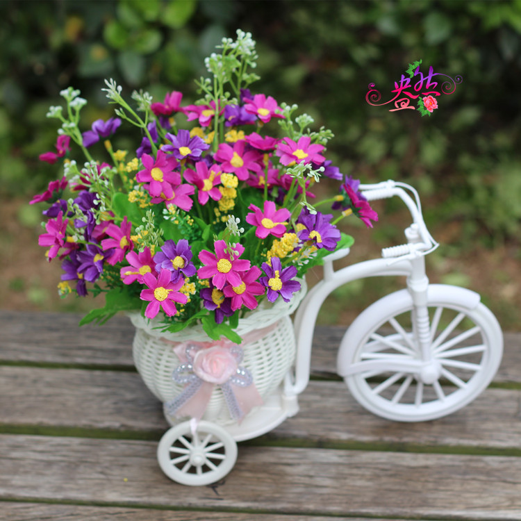 Artificial Flower Small Float Set Bicycle Woven Flower Basket Fake Flower Diamond Rose Wholesale Flower Ceiling Artificial Flower Small Float Set Bicycle Woven Flower Basket Fake Flower Diamond Rose Wholesale Flower Ceiling